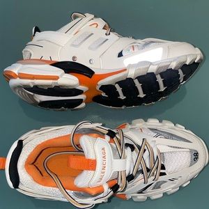 White and Orange Balenciaga Tracks